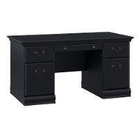 Antique Black Executive Desk (60 Inch) - Birmingham-2