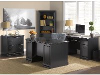 Antique Black Executive Desk (60 Inch) - Birmingham-5