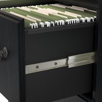 Antique Black 2 Drawer Lateral File Cabinet - Birmingham -3