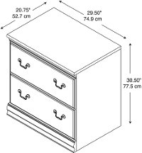 Antique Black 2 Drawer Lateral File Cabinet - Birmingham -5