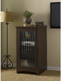 Dark Cherry Audio Cabinet Bookcase - Buena Vista