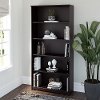 Espresso Oak 5-Shelf Bookcase - Cabot