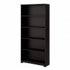 Espresso Oak 5-Shelf Bookcase - Cabot -2