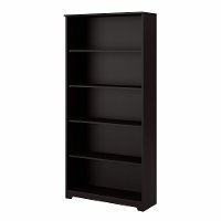 Espresso Oak 5-Shelf Bookcase - Cabot-2