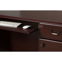 Kathy Ireland Cherry Pedestal Desk - Bennington -3
