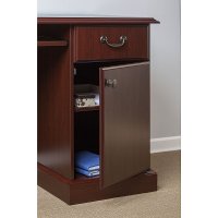 Kathy Ireland Cherry Pedestal Desk - Bennington -4