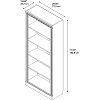 Kathy Ireland Cherry 5-Shelf Bookcase - Bennington -6