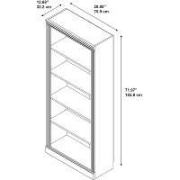 Kathy Ireland Cherry 5-Shelf Bookcase - Bennington -6