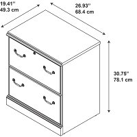 Kathy Ireland Cherry 2 Drawer Lateral File Cabinet - Bennington -8