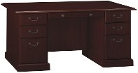 Kathy Ireland Cherry Manager's Desk - Bennington-2