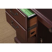 Kathy Ireland Cherry Manager's Desk - Bennington-7