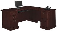 Kathy Ireland Cherry L-Desk - Bennington -8