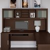 Mocha Cherry 72W L Shaped Desk Hutch - Somerset-5
