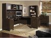 Mocha Cherry L-Desk Hutch (71 Inch) - Somerset -6