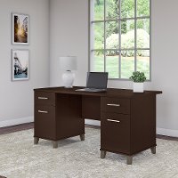 Mocha Cherry Office Desk 60W - Somerset