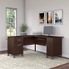 Clearance Mocha Cherry 60W L Shaped Desk - Somerset