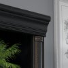 Antique Black Executive 5-Shelf Bookcase - Birmingham -6