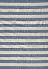 5 x 8 Medium Striped Blue & Cream Indoor / Outdoor Rug - Alpha