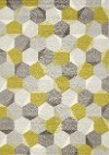 5 x 8 Medium Honeycomb Green and Gray Area Rug - Camino
