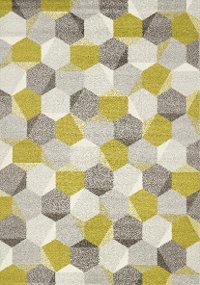 8 x 11 Large Honeycomb Green and Gray Area Rug - Camino