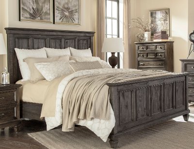 Classic Charcoal Gray California King Bed - Calistoga