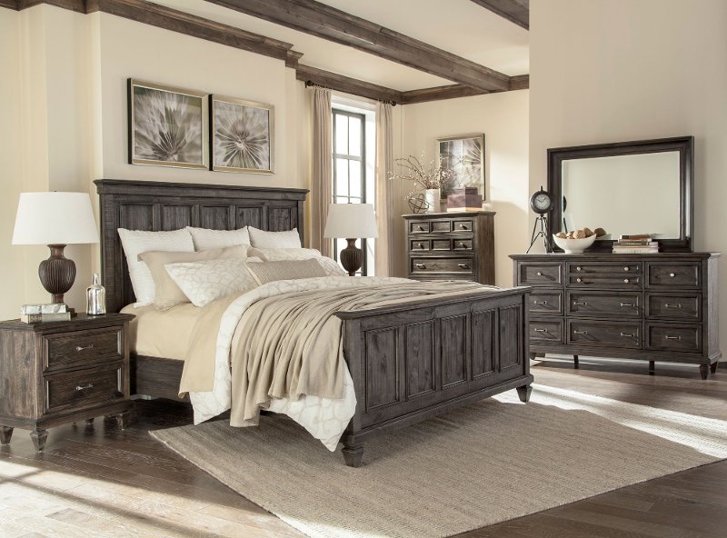 Calistoga Charcoal 6-Piece Cal-King Bedroom Set