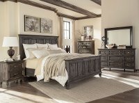Charcoal Gray 4 Piece California King Bedroom Set - Calistoga