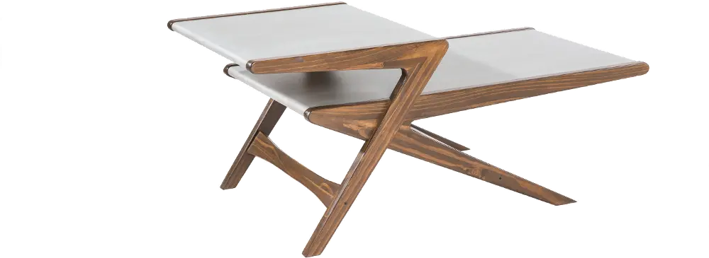 ROC-101/FPF17-0352 Ink+Ivy Rocket Steel & Wood Mid Century Coffee Table-1