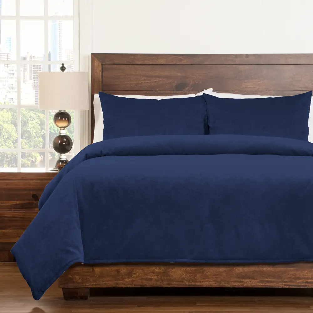 Padma Blue Bell 4 Piece Queen Bedding Collection-1