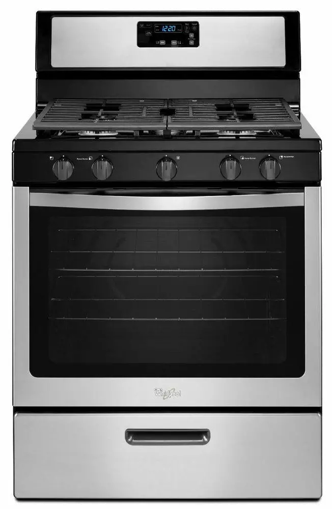 WFG505M0BS Whirlpool Gas Range - 5.1 cu. ft. Stainless Steel and Black-1