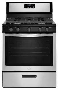 WFG505M0BS Whirlpool Gas Range - 5.1 cu. ft. Stainless Steel and Black