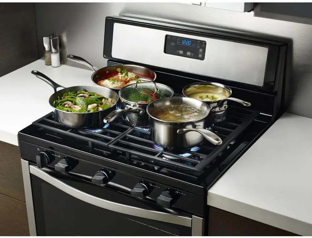WFG505M0BS Whirlpool Gas Range - 5.1 cu. ft. Stainless Steel and Black-6