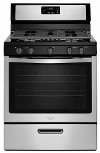 WFG505M0BS Whirlpool Stainless Steel and Black 5.1 Cu. Gas Range