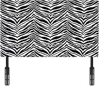 Black & White Upholstered Twin Headboard