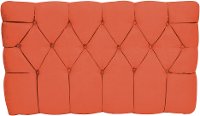 Orange Tufted Upholstered Twin Headboard