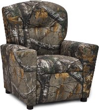 Real Tree Woodsy Camouflage Kids Recliner