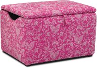 Candy Pink Storage Box - Small Paisley
