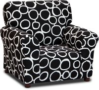 Freehand Black/White Club Chair