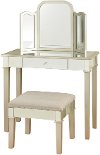 Silver Leaf Mirror Vanity Set