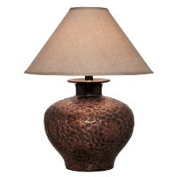 Two-Toned Rubbed Copper Table Lamp
