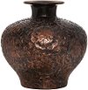 Clearance Hydrocal Two Tone Copper and Black Vase