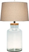 28 Inch Clear Glass Table Lamp