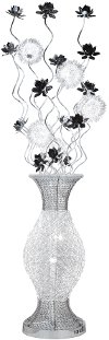 Chrome Floral Floor Lamp