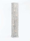 Chrome and Crystal Pillar Floor Lamp