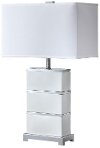 Clearance White and Chrome Table Lamp