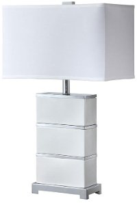 White and Chrome Table Lamp