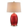 Red Glass Table Lamp