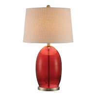 Red Glass Table Lamp