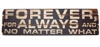 Forever and Always Wood Sign