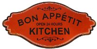 Bon Appetit Metal Kitchen Sign
